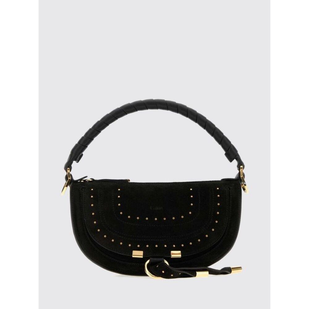 Chloe Women Chloe Marcie Suede Handbag With Braided Handle